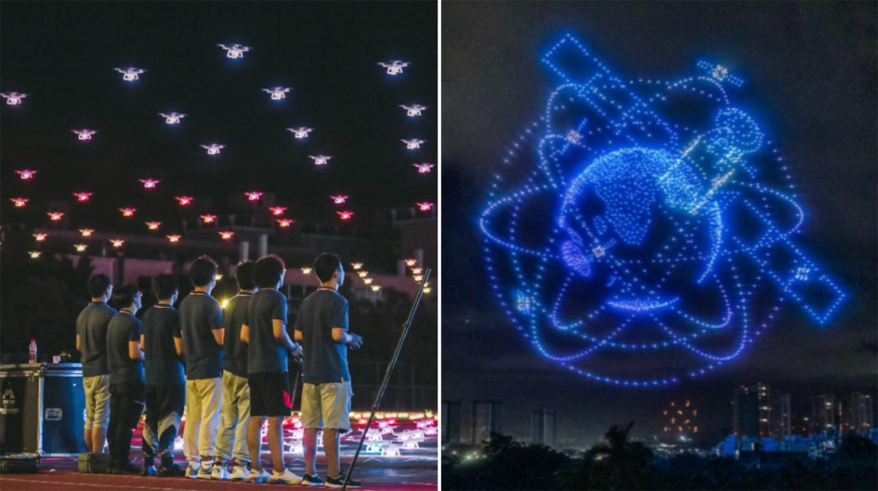 China new year's drone show